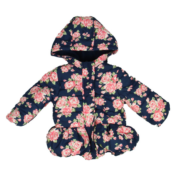 Unknown Brand Girls Navy Floral Jacket size: 12 Months - Picture 1 of 1